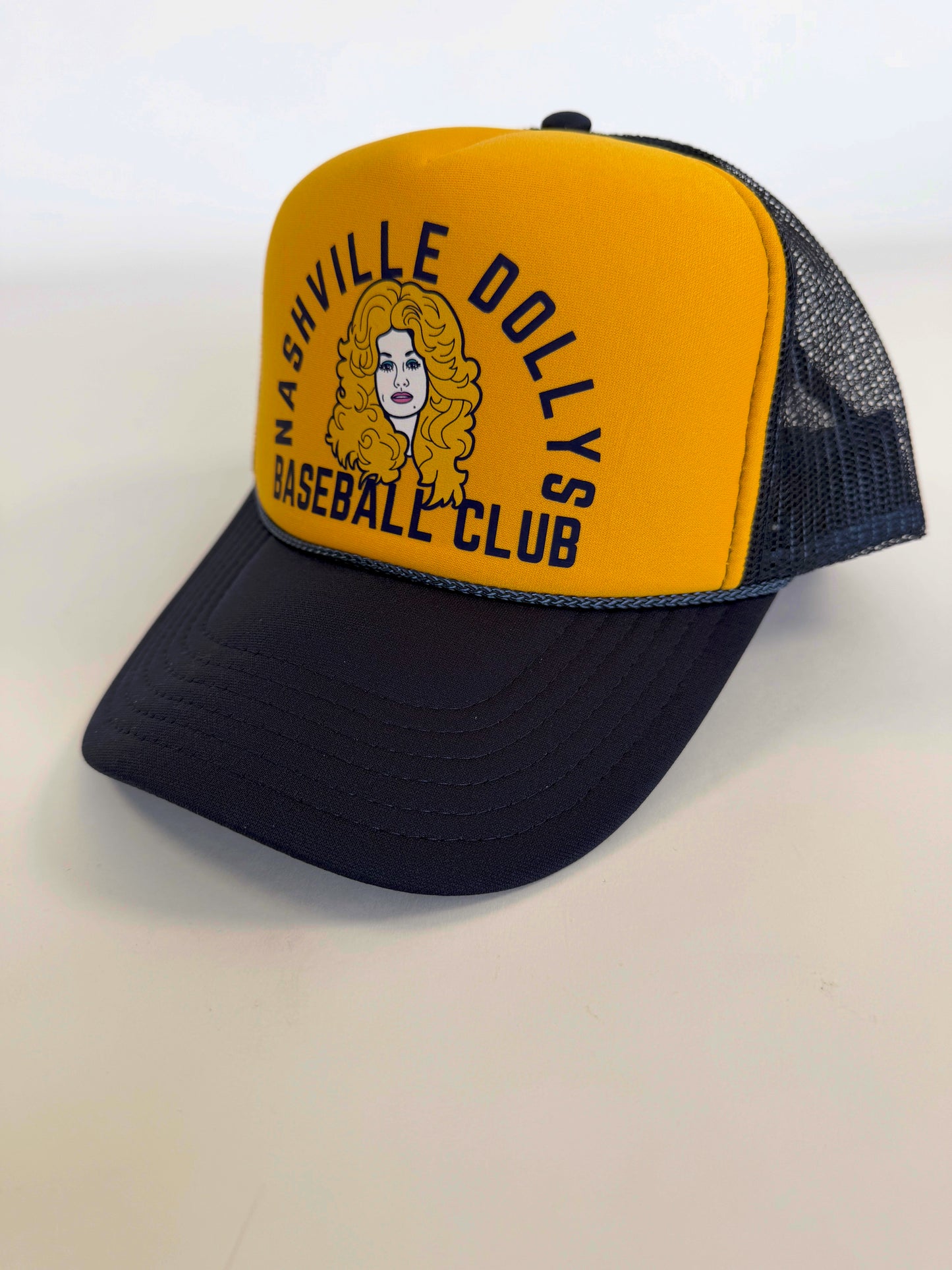 Dolly Retro Trucker Cap - Gold & Navy *Limited Run*