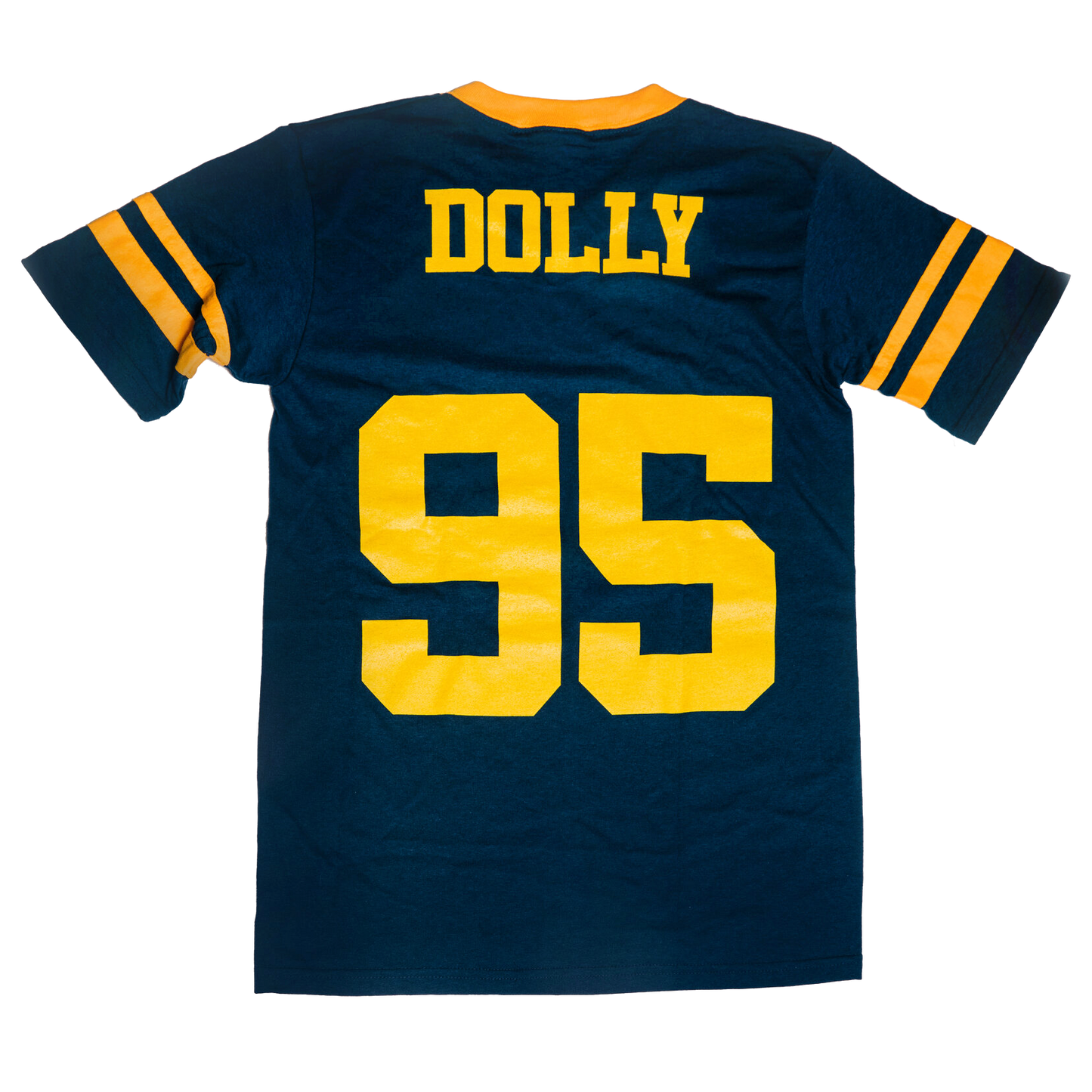 Back of Nashville Dollys Gameday Tee with bold yellow 'Dolly' and #95.