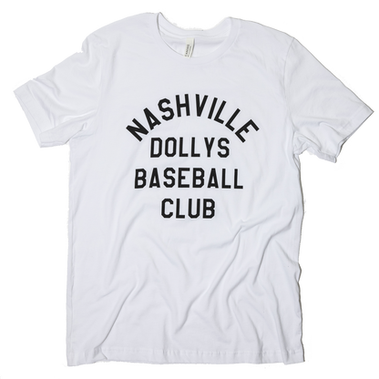 White Nashville Dollys Baseball Club T